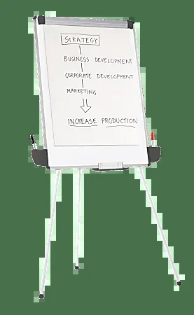 Office Depot® Brand Tripod Non-Magnetic Dry-Erase Whiteboard Easel, 29 3/8″ x 44″, Metal Frame With Gray Finish