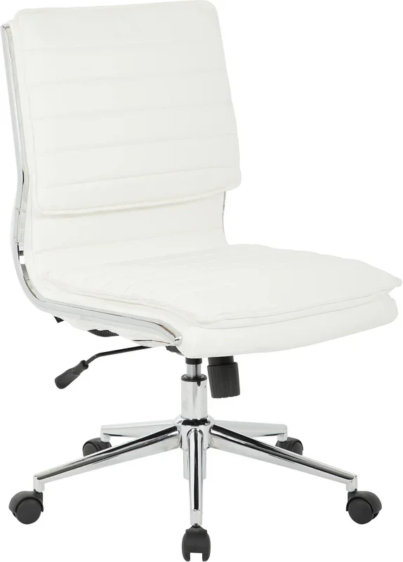 Office Star Armless Mid Back Manager’s Faux Leather Chair [SPX23592C]