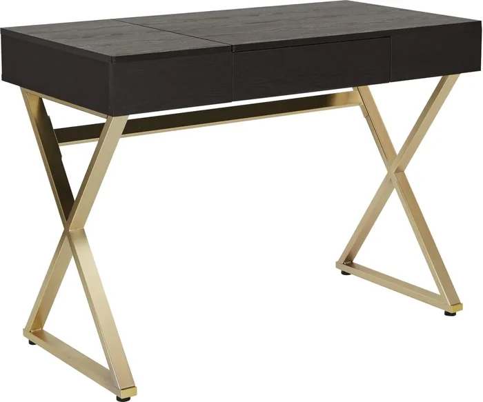 Office Star OSP Designs Andrea Desk with Power [ADR789-BK]