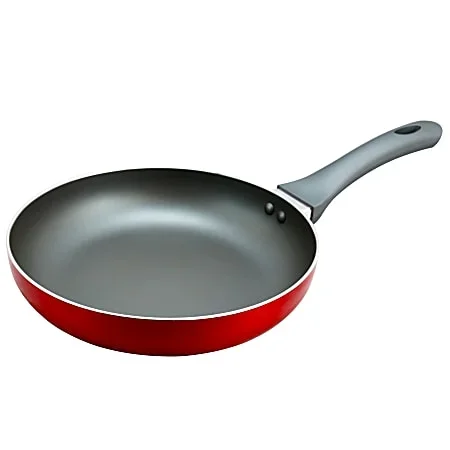 Oster Herscher Aluminum Frying Pan, 9-1/2″, Red