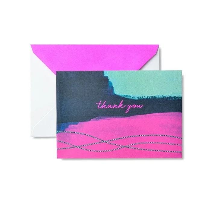 Painterly Stitched Detail Thank You Cards