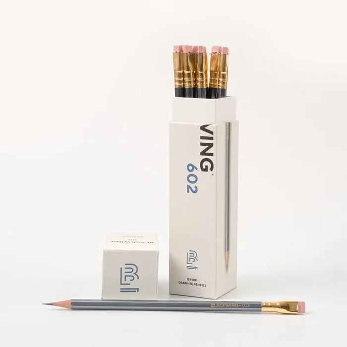 Palomino Blackwing 602 Pencils – Firm Lead and Pink Eraser – Box of 12