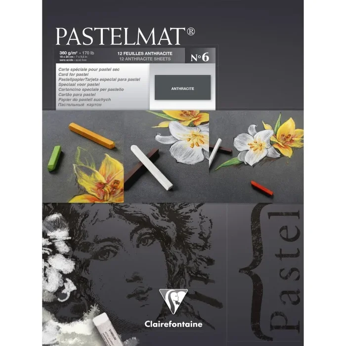 Pastelmat Anthracite 18×24 cm