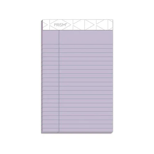 Prism + Colored Writing Pads, Narrow Rule, 50 Pastel Orchid 5 X 8 Sheets, 12/pack