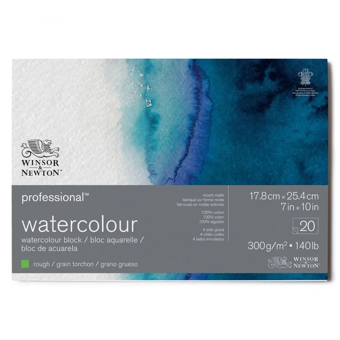 Professional Watercolour Pad Rough 18×26 cm 300g