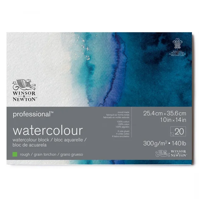 Professional Watercolour Pad Rough 23×31 cm 300g