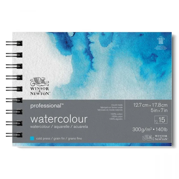 Professional Watercolour Pad Spiral CP 13×18 cm 300g