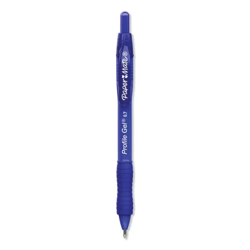 Profile Gel Pen, Retractable, Medium 0.7 Mm, Blue Ink, Translucent Blue Barrel, 36/pack
