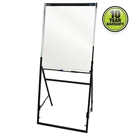 Quartet® Futura™ Non-Magnetic Dry-Erase Whiteboard/Flipchart Easel, 26″ x 35″, Steel Frame With Black Finish