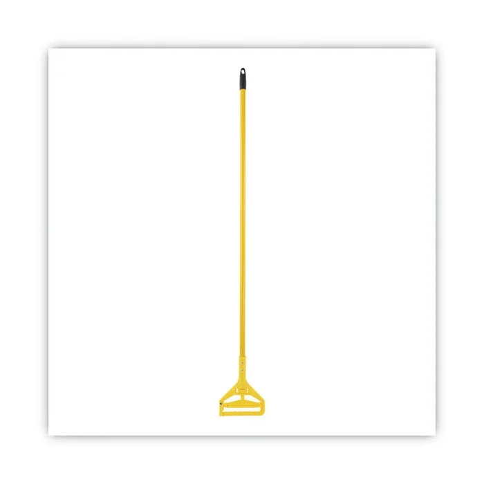 Quick Change Side-Latch Plastic Mop Head Handle, 60″ Aluminum Handle, Yellow