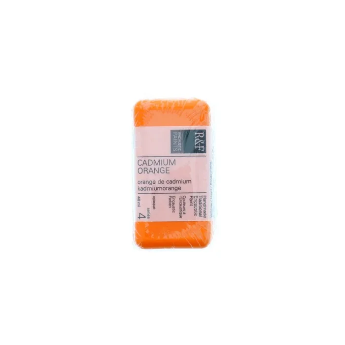 R&F Encaustic Cake – Cadmium Orange 40ml