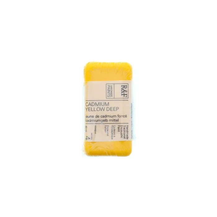 R&F Encaustic Cake – Cadmium Yellow Deep 40ml