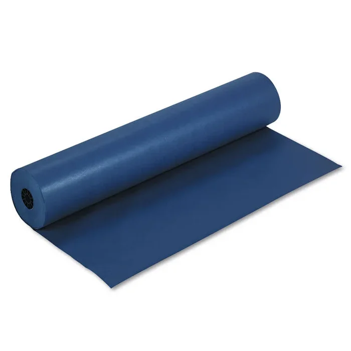 Rainbow Duo-Finish Colored Kraft Paper, 35 lb Wrapping Weight, 36″ x 1,000 ft, Dark Blue
