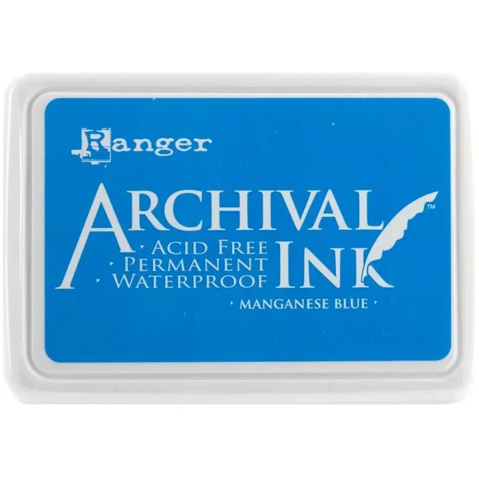 Ranger Archival 2.75″x4″ Ink Pad – Manganese Blue