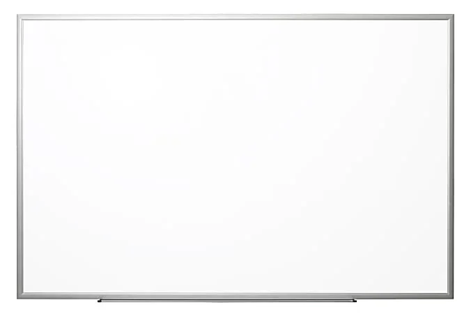 Realspace™ Magnetic Dry-Erase Whiteboard, 36″ x 48″, Aluminum Frame With Silver Finish