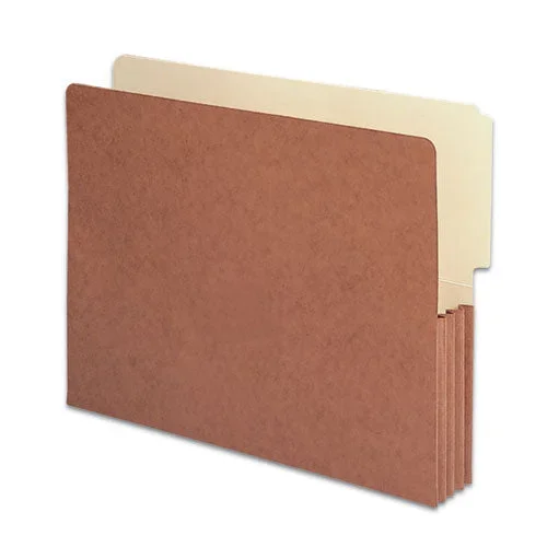 Redrope Drop-front End Tab File Pockets, 3.5″ Expansion, Letter Size, Redrope, 10/box