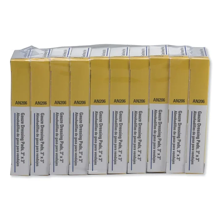 Refill Gauze Pads for Ansi-Compliant First Aid Kits/Cabinets, Sterile, 3 x 3, 40/Pack
