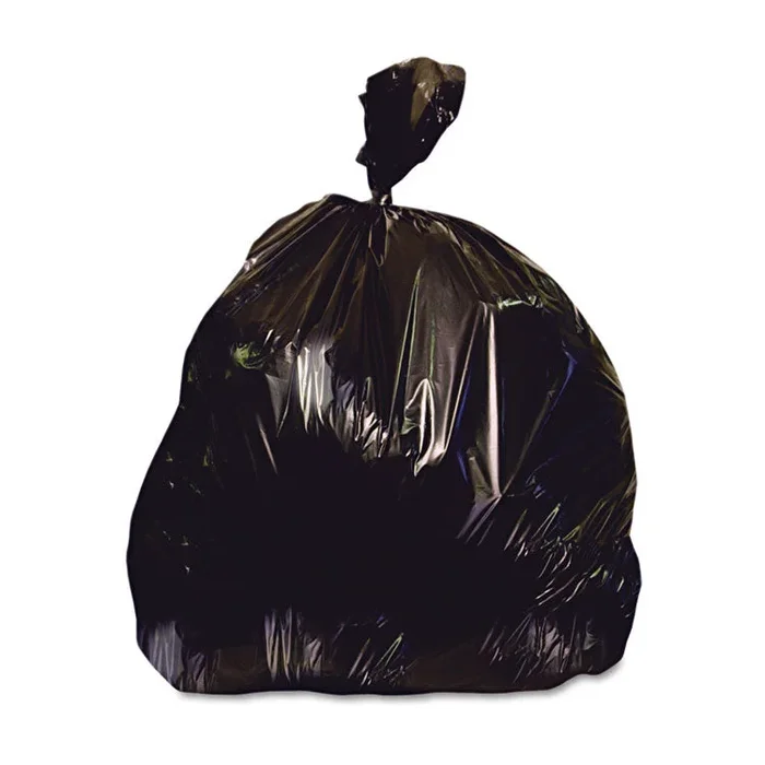 Reprocessed Resin Can Liners, 45 gal, 1.5 mil, 40 x 46 , Black, 100/Carton