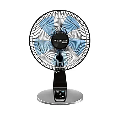 Rowenta Turbo Silence Table Fan, 21-5/16″ x 13-13/16″, Black