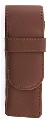 Royce Leather 2 Pen Case Tan