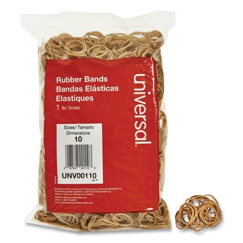 Rubber Bands, Size 10, 0.04″ Gauge, Beige, 1 Lb Box, 3,400/pack