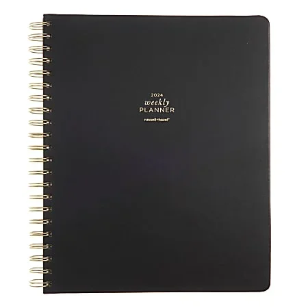 Russell & Hazel Weekly/Monthly Planner, 9-1/8″ x 11-1/4″, Black