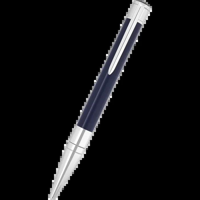 S T Dupont D-Initial Ballpoint Pen – Black – Chrome Trim
