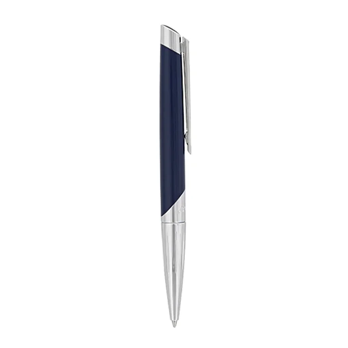 S.T. Dupont Défi Millenium Ballpoint Pen – Silver & Navy Blue