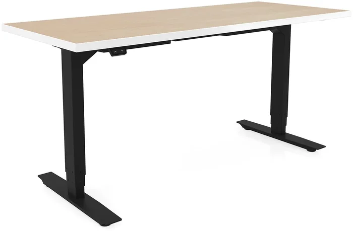 Safco ML-Series Height-Adjustable Table, 24″ x 60″ Laminate Top, 3-Stage/2-Leg Base [ML322460]