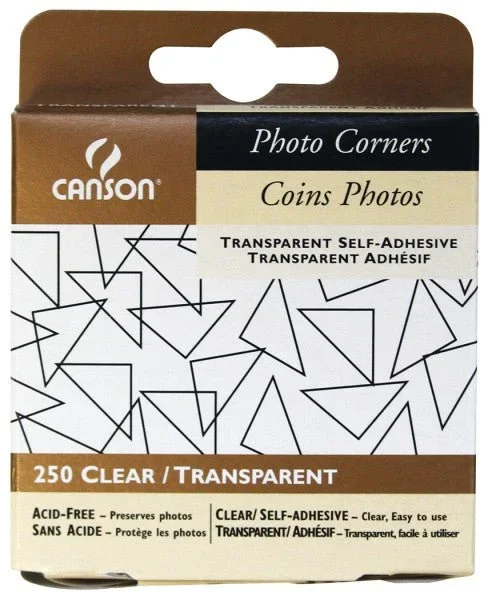 Self-Adhesive Clear Photo Corners and Squares – Pack of 250