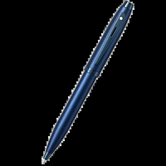 Sheaffer 100 Ballpoint Pen – Satin Blue Lacquer – Blue Trim