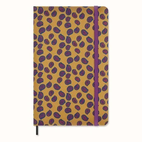 Silk NotebookLarge, ruled, hard cover, with gift box, Yellow