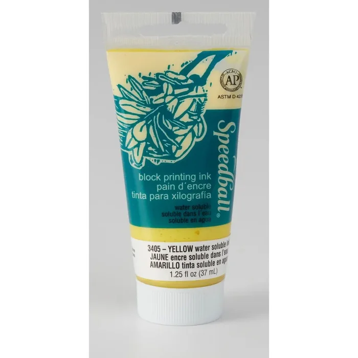 Speedball Block Printing Ink – Water Based 1.25 fl oz (37cc) Yellow