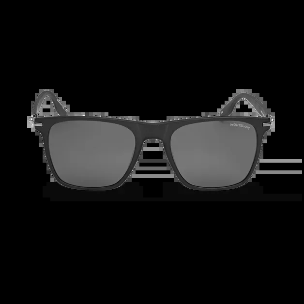 Squared Sunglasses with Black Colored Acetate Frame