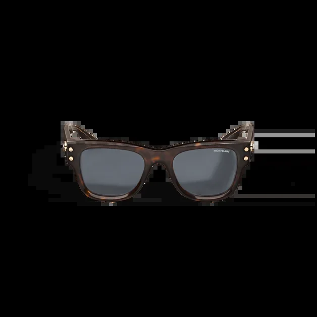 Squared Sunglasses with Havana Coloured Acetate Frame