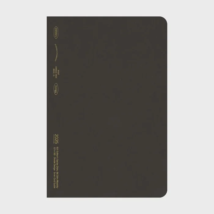 Stalogy Diary 2026 Monthly – B6 Slim Black