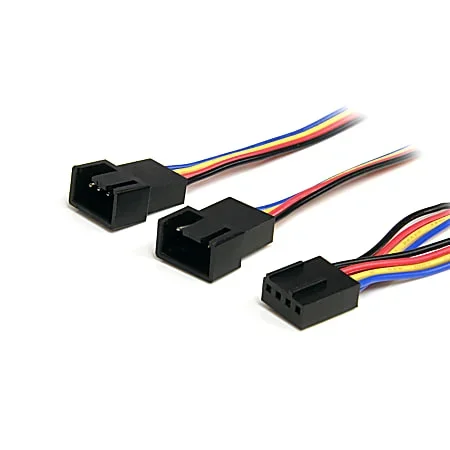 StarTech.com 12in 4 Pin PWM Fan Extension Power Y Cable F/M