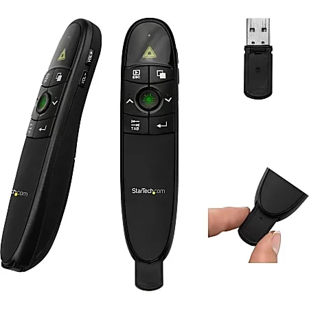 StarTech.com Wireless Presentation Remote with Green Laser Pointer – 90ft)