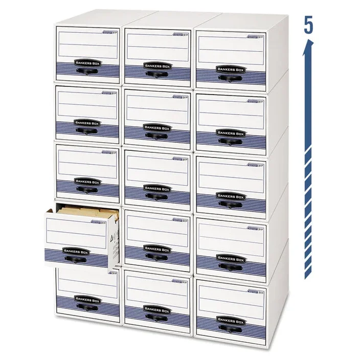 STOR/DRAWER STEEL PLUS Extra Space-Savings Storage Drawers, Legal Files, 17″ x 25.5″ x 11.5″, White/Blue, 6/Carton