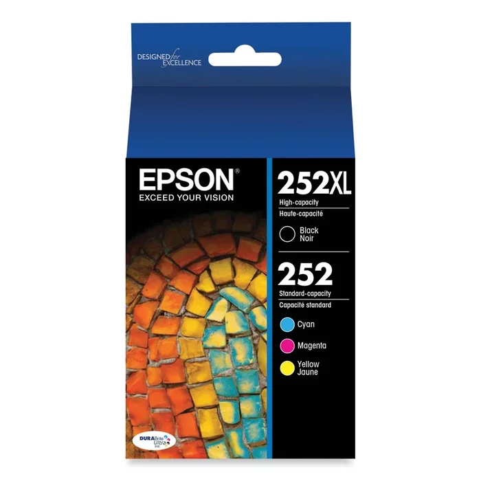 T252XL-BCS (252XL) DURABrite Ultra High-Yield Ink, 1,100 Page-Yield, Black/Cyan/Magenta/Yellow