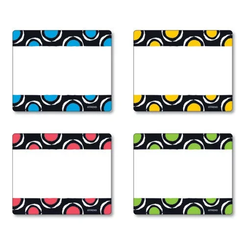 Terrific Labels Name Tags, Dots Design, 3″ X 2.5″, Assorted Colors, 36/pack