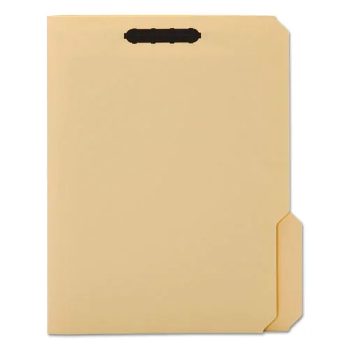 Top Tab Fastener Folder, 0.75″ Expansion, 2 Fasteners, Letter Size, Manila Exterior, 50/box