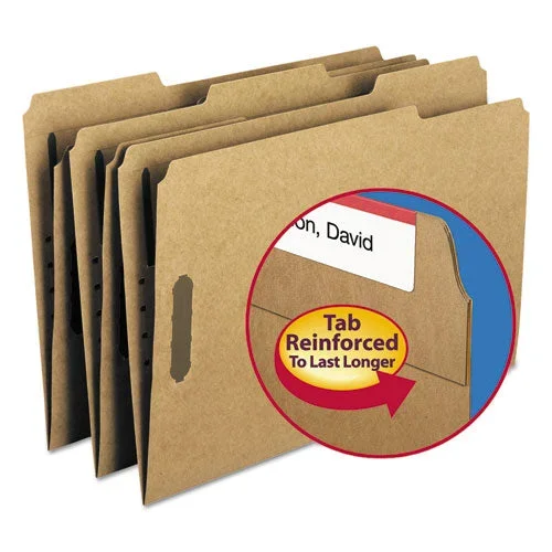 Top Tab Fastener Folders, 1/3-cut Tabs: Assorted, 0.75″ Expansion, 2 Fasteners, Legal Size, Kraft Exterior, 50/box