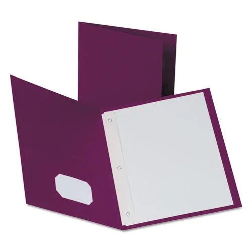 Twin-pocket Folders With 3 Fasteners, 0.5″ Capacity, 11 X 8.5, Burgundy, 25/box