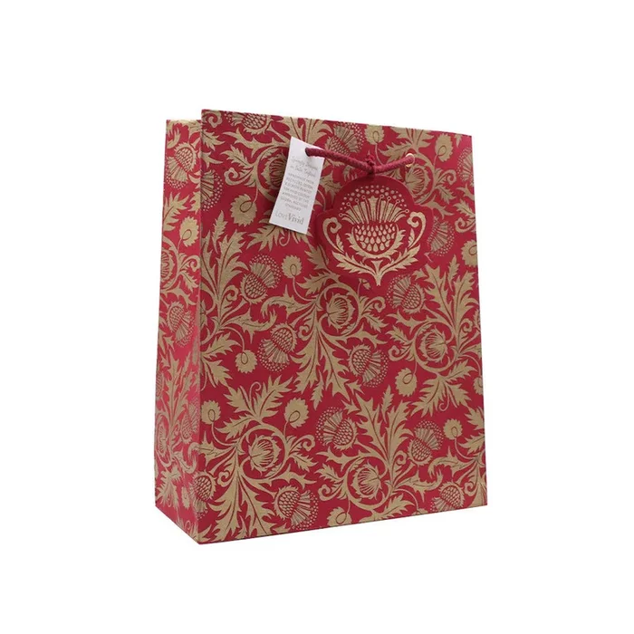 Vivid Christmas Gift Bag and Tag Medium Thistle Berry