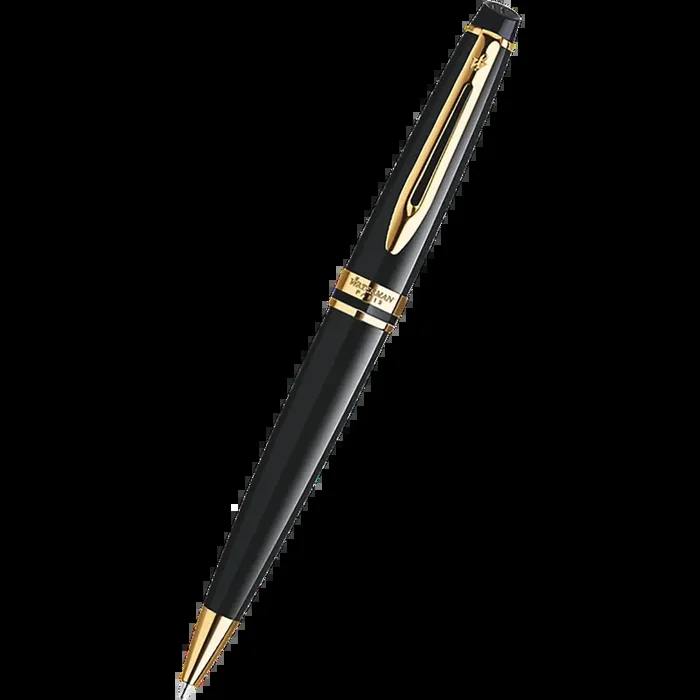 Waterman Expert Ballpoint Pen – Gold Trim – Black