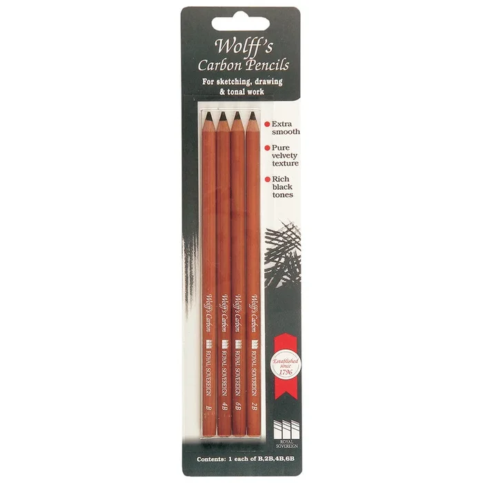 Wolff’s Carbon Pencils Set of 4 Assorted